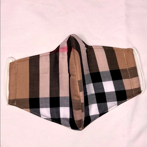 Adult Plaid Fabric Face Mask - Picture 2 of 2